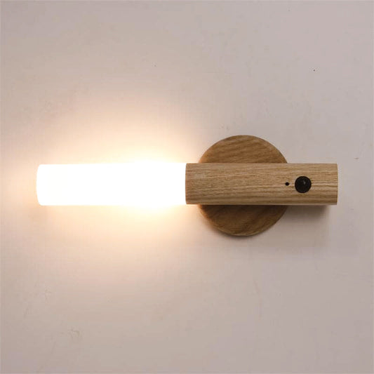 Wooden Motion Sensor Wall Lamp